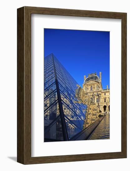 Pyramid of the Louvre, Paris, France, Europe-Hans-Peter Merten-Framed Photographic Print