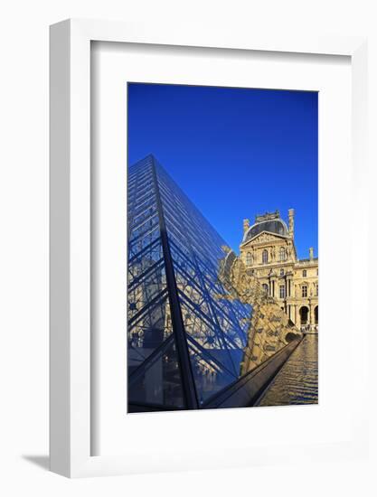 Pyramid of the Louvre, Paris, France, Europe-Hans-Peter Merten-Framed Photographic Print