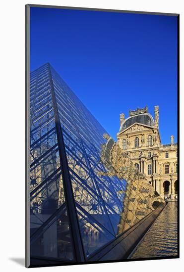 Pyramid of the Louvre, Paris, France, Europe-Hans-Peter Merten-Mounted Photographic Print