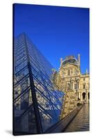 Pyramid of the Louvre, Paris, France, Europe-Hans-Peter Merten-Stretched Canvas