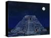 Pyramid of the Magician at Night-Robert Landau-Stretched Canvas