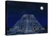 Pyramid of the Magician at Night-Robert Landau-Stretched Canvas