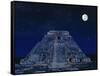 Pyramid of the Magician at Night-Robert Landau-Framed Stretched Canvas