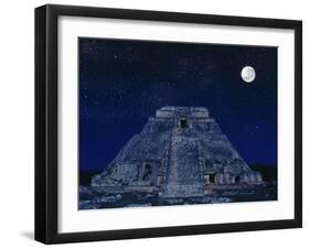 Pyramid of the Magician at Night-Robert Landau-Framed Premium Photographic Print