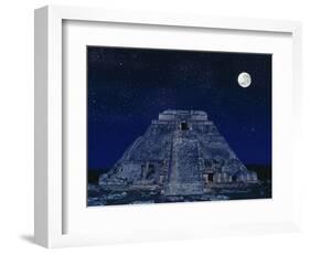 Pyramid of the Magician at Night-Robert Landau-Framed Photographic Print