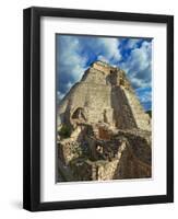 Pyramid of the Magician, Mayan Archaeological Site, Uxmal, Yucatan State, Mexico-null-Framed Photographic Print