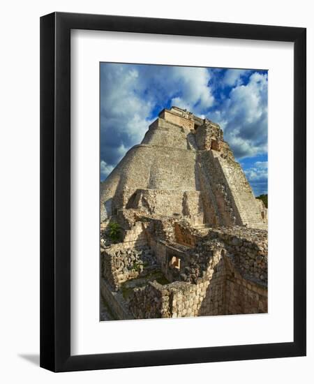 Pyramid of the Magician, Mayan Archaeological Site, Uxmal, Yucatan State, Mexico-null-Framed Photographic Print