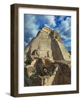 Pyramid of the Magician, Mayan Archaeological Site, Uxmal, Yucatan State, Mexico-null-Framed Photographic Print