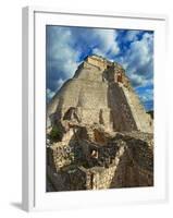 Pyramid of the Magician, Mayan Archaeological Site, Uxmal, Yucatan State, Mexico-null-Framed Photographic Print