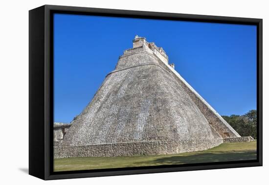 Pyramid of the Magician, Uxmal, Mayan Archaeological Site, Yucatan, Mexico, North America-Richard Maschmeyer-Framed Stretched Canvas