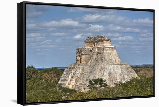 Pyramid of the Magician, Uxmal, Mayan Archaeological Site, Yucatan, Mexico, North America-Richard Maschmeyer-Framed Stretched Canvas