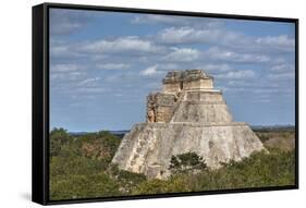 Pyramid of the Magician, Uxmal, Mayan Archaeological Site, Yucatan, Mexico, North America-Richard Maschmeyer-Framed Stretched Canvas