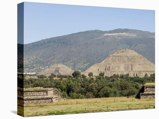 Pyramid of the Sun, Teotihuacan, 150Ad to 600Ad and Later Used by the Aztecs, North of Mexico City-R H Productions-Stretched Canvas