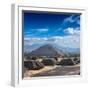 Pyramid of the Sun. Teotihuacan. Mexico. View from the Pyramid of the Moon.-f9photos-Framed Photographic Print