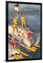 Pyramid of Water Skiers, Cypress Gardens, Florida-null-Framed Art Print