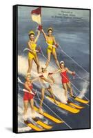 Pyramid of Water Skiers, Cypress Gardens, Florida-null-Framed Stretched Canvas