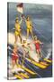 Pyramid of Water Skiers, Cypress Gardens, Florida-null-Stretched Canvas