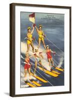 Pyramid of Water Skiers, Cypress Gardens, Florida-null-Framed Art Print