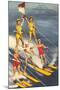 Pyramid of Water Skiers, Cypress Gardens, Florida-null-Mounted Art Print