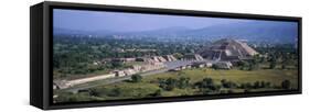 Pyramid on a Landscape, Moon Pyramid, Teotihuacan, Mexico-null-Framed Stretched Canvas