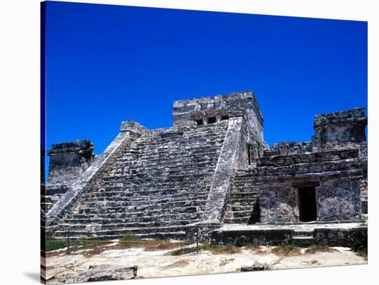 Pyramid Ruins in Tulum, Mexico-Bill Bachmann-Stretched Canvas