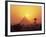 Pyramid Silhouetted at Sunset, Giza, UNESCO World Heritage Site, Cairo, Egypt, North Africa, Africa-Groenendijk Peter-Framed Photographic Print