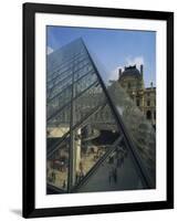 Pyramide and Palais Du Louvre, Musee Du Lourve, Paris, France, Europe-Nigel Francis-Framed Photographic Print