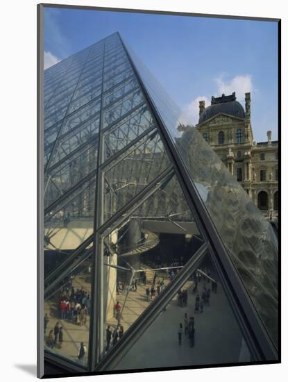 Pyramide and Palais Du Louvre, Musee Du Lourve, Paris, France, Europe-Nigel Francis-Mounted Photographic Print