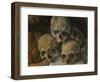 Pyramide de cranes-A pyramid of skulls, 1898-1900 Canvas 39 x 46 cm.-Paul Cezanne-Framed Giclee Print