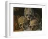 Pyramide de cranes-A pyramid of skulls, 1898-1900 Canvas 39 x 46 cm.-Paul Cezanne-Framed Giclee Print