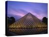 Pyramide Du Louvre Illuminated at Dusk, Musee Du Lourve, Paris, France, Europe-Nigel Francis-Stretched Canvas