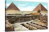 Pyramids and Sphinx at Giza, Egypt-null-Stretched Canvas