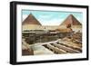 Pyramids and Sphinx at Giza, Egypt-null-Framed Art Print