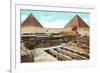 Pyramids and Sphinx at Giza, Egypt-null-Framed Art Print