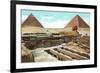 Pyramids and Sphinx at Giza, Egypt-null-Framed Art Print