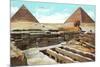 Pyramids and Sphinx at Giza, Egypt-null-Mounted Art Print