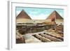 Pyramids and Sphinx at Giza, Egypt-null-Framed Art Print