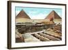 Pyramids and Sphinx at Giza, Egypt-null-Framed Art Print