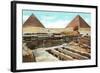 Pyramids and Sphinx at Giza, Egypt-null-Framed Art Print