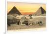 Pyramids and Sphinx, Egypt-null-Framed Art Print