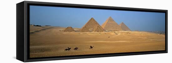 Pyramids at Giza, Cairo, Egypt-Jon Arnold-Framed Stretched Canvas