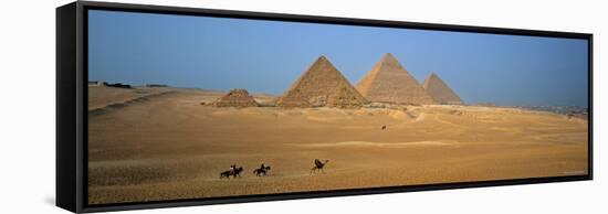 Pyramids at Giza, Cairo, Egypt-Jon Arnold-Framed Stretched Canvas