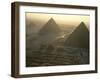 Pyramids at Giza, Giza Plateau, Egypt-Kenneth Garrett-Framed Premium Photographic Print