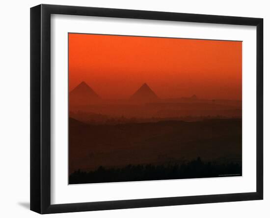 Pyramids at Giza, Giza Plateau, Egypt-Kenneth Garrett-Framed Photographic Print