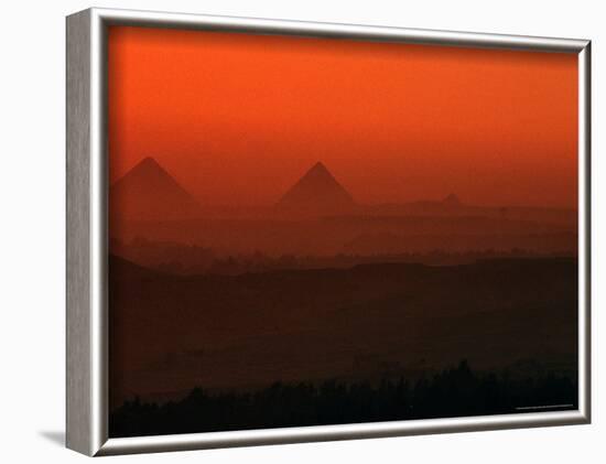 Pyramids at Giza, Giza Plateau, Egypt-Kenneth Garrett-Framed Photographic Print