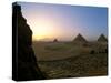 Pyramids at Giza, Menkaure, Khufu, Khafre, Egypt-Kenneth Garrett-Stretched Canvas