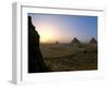 Pyramids at Giza, Menkaure, Khufu, Khafre, Egypt-Kenneth Garrett-Framed Premium Photographic Print