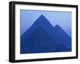 Pyramids at Giza, UNESCO World Heritage Site, Cairo, Egypt, North Africa, Africa-null-Framed Photographic Print