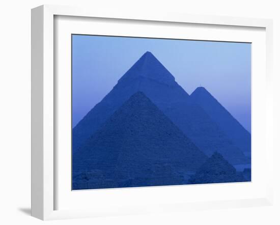 Pyramids at Giza, UNESCO World Heritage Site, Cairo, Egypt, North Africa, Africa-null-Framed Photographic Print