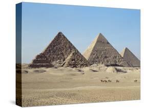 Pyramids at Giza, Unesco World Heritage Site, Near Cairo, Egypt, North Africa, Africa-John Ross-Stretched Canvas